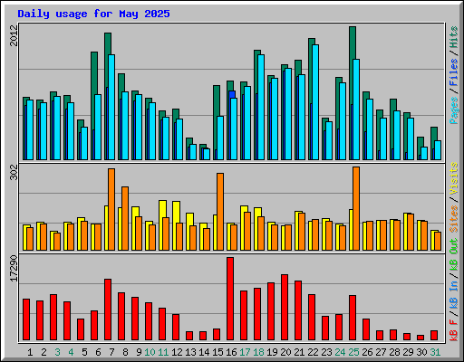 Daily usage for May 2025