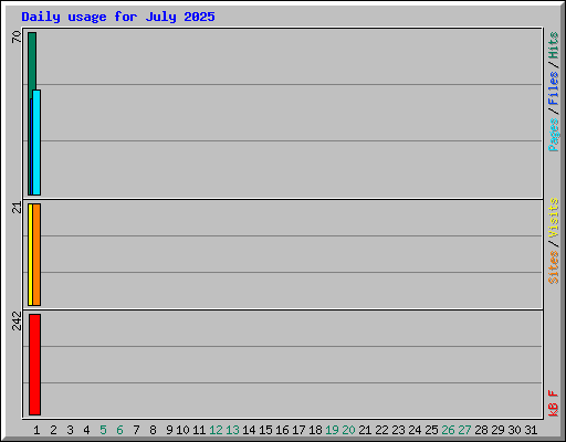Daily usage for July 2025