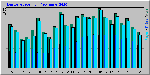 Hourly usage for February 2026